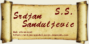 Srđan Sanduljević vizit kartica
